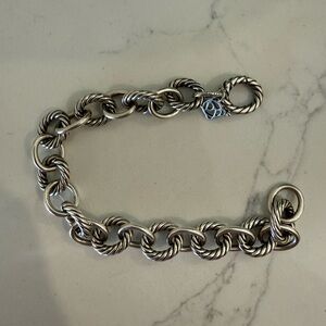 David Yurman Madison silver oval link chain bracelet